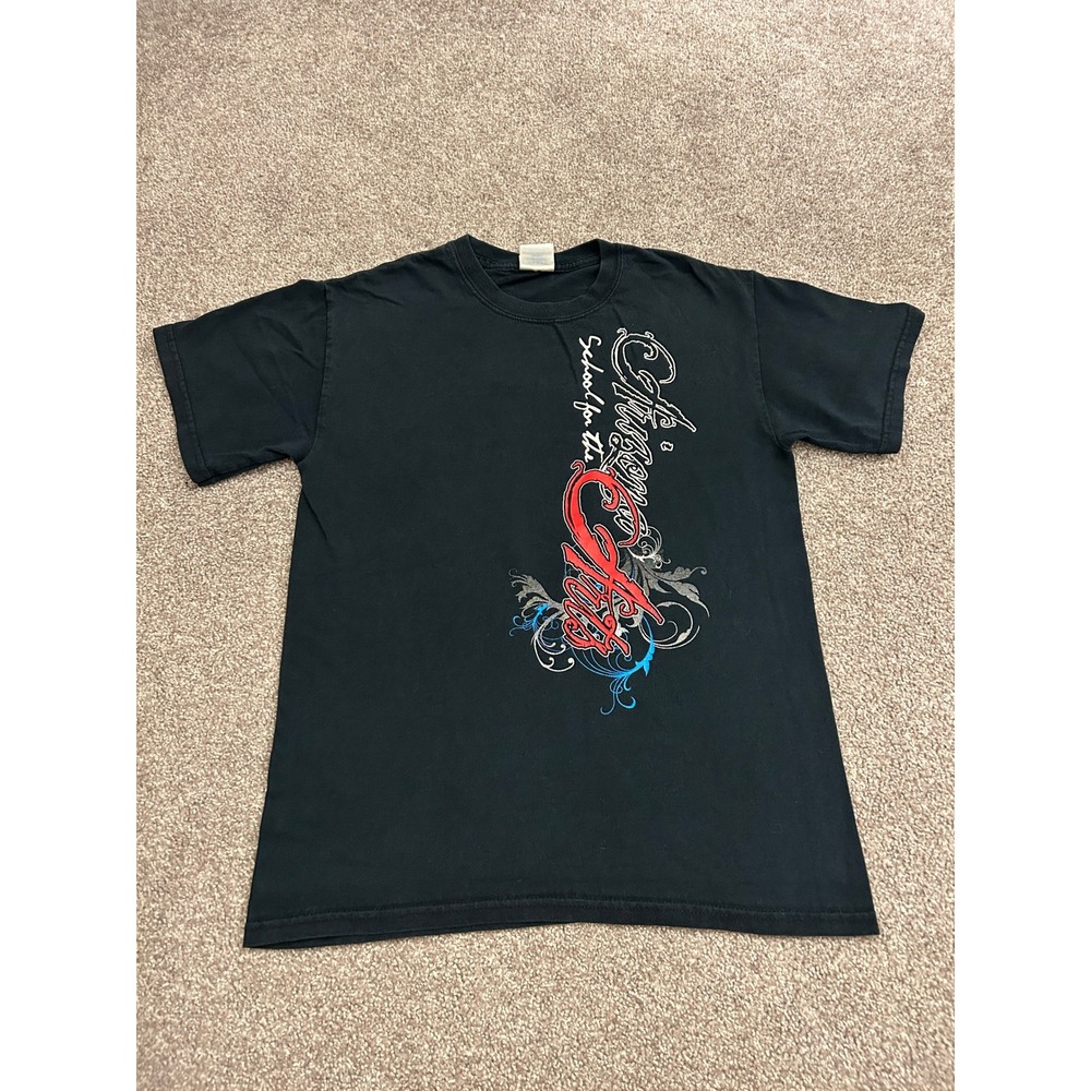 Vintage‎ Guitar School for the Gifted T-Shirt Small Black Excellent Graphic Tee
